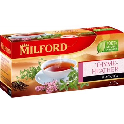 Чай                                        Milford                                        Черный Чабрец-Цветки вереска 20 пак.х 1,75 гр.(12)
