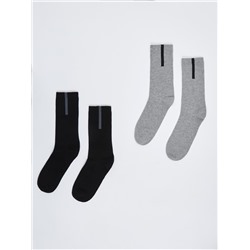 набор носков для мужчин черный принт графика