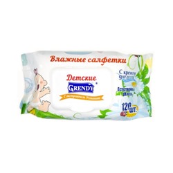 Детские влажные салфетки Grendy (Гренди) с Ромашкой, 120 шт