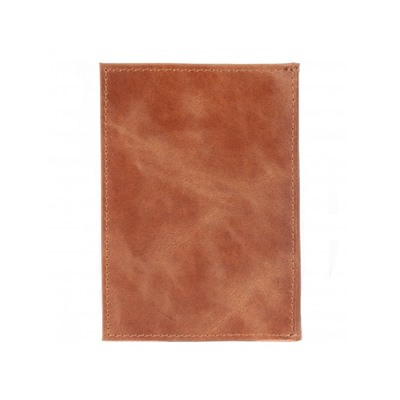 Обложка для авто+паспорт Premier-О-77 (4 внут карм)  натуральная кожа коричневый св. пулл-ап (40)  203818