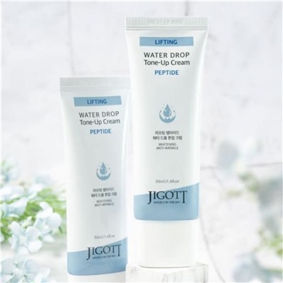 Jigott Тонизирующий крем для лица с пептидами / Lifting Peptide Water Drop Tone Up Cream, 50 мл