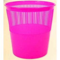 Корзина для бумаг 12 литров пластиковая розовая флуоресцентная S 99303-3 Schreiber {Россия}