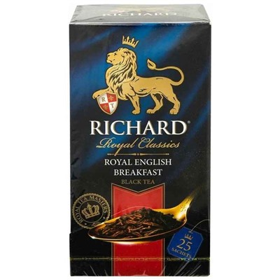 Чай                                        Richard                                        Английский завтрак 25 пак.*2 гр. черный (12) 102179