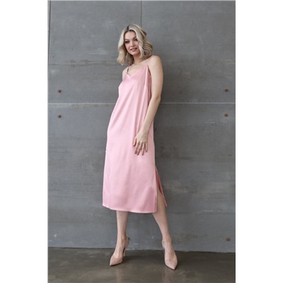 Платье атласное в бельевом стиле Розовый