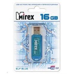 *USB2.0 FlashDrives16Gb Mirex ELF BLUE