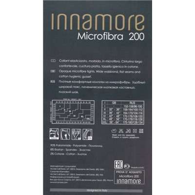 Колготки теплые, Innamore, Microfibra 200 оптом