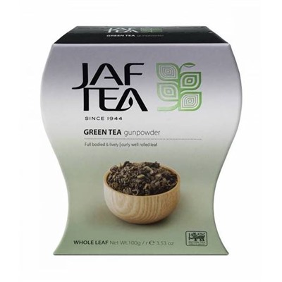 Чай                                        Jaf tea                                        SC Ган Паудер 100 гр. зеленый, картон (10) (204) ВЛОЖЕНИЕ!!!!