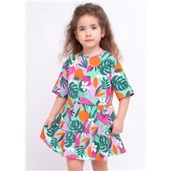 CLE Платье дев. 825717/30гн, зелёный/оранжевый, Таблица размеров на детскую одежду «ЭЙС» и «CLEVER WEAR»