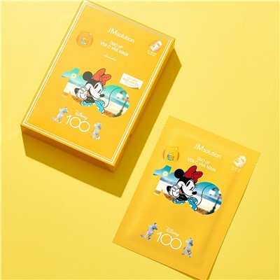 JMsolution Тканевая маска для лица с пептидами и витамином С / Disney100 Duo Up Vita C Hya Mask, 30 мл