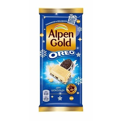 Кондитерские изделия                                        Alpen gold                                        Шоколад Альпен Голд Орео Два Шоколада, 90 гр. (19)