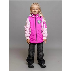 627-24в Куртка-бомбер для девочки "Кира/1" пурпурный/розовое золото