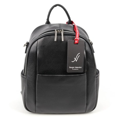 Женский кожаный рюкзак Sergio Valentini SV-SZ751/A Блек