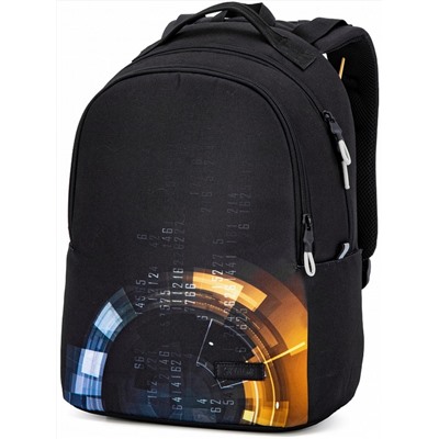 Рюкзак для подростков SkyName 90-123 черный 29Х18Х40