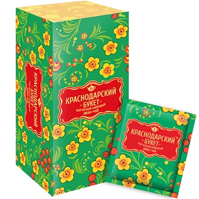 Чай                                        Краснодарский букет                                         Черный Иван-Чай 25 пак.х 2 гр. сашет (22) вывод