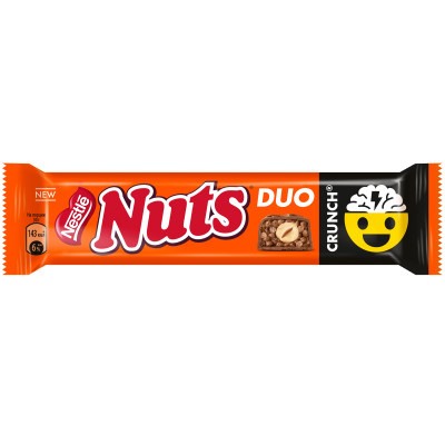 Кондитерские изделия                                        Nuts                                        батончик NUTS CRUNCH,фундук/арахис 60 гр.(1блх24 шт)/261