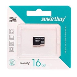 Карта флэш-памяти MicroSD 16 Гб Smart Buy без SD адаптера (class 4)