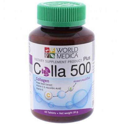 Коллаген Colla 500 с экстрактом виноградных косточек 60 капсул