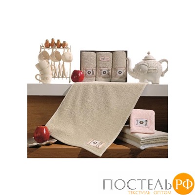 1011G10001501 Салфетка Soft cotton KITCHEN бежевый 3 предмета