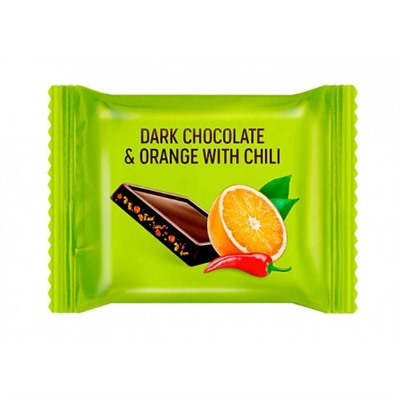 «OZera», темный шоколад Dark & Orange with chili с апельсиновыми криспами и перцем чили. Блок 100 шт по 12 гр KDV