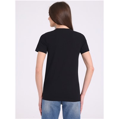 футболка 1ЖДФК4028804; черный / Профиль девушки