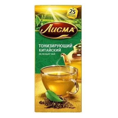 Чай                                        Лисма                                        Тонизирующий 25 пак.*1,5 гр. зеленый (18) 211106