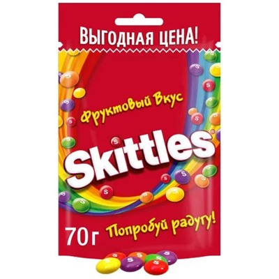 Кондитерские изделия                                        Skittles                                        Фрукты, 70 гр. (26)/108