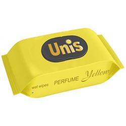 Влажные салфетки антибактериальные Unis Perfume Yellow, клапан, 84 шт