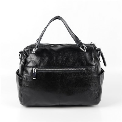Женская кожаная сумка D-1916 Блек/Блу