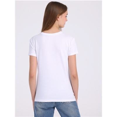 футболка 1ЖДФК3784001; белый / Профиль девушки