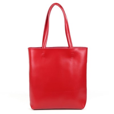 Женская кожаная сумка шоппер 8688-220 Красный