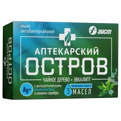 Мыло туалетное Аптекарский остров Чайное дерево и эвкалипт, 100 г