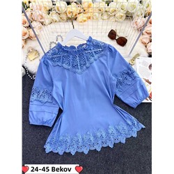 Женская Блузка Ткань Вискоза + Гипюр Размеры M 46-48, L48-50, XL50-52, 2XL 54-56