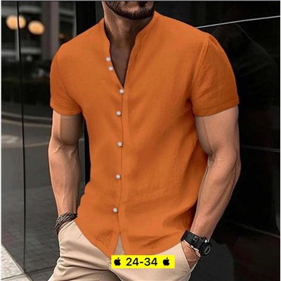 Мужская рубашка оранжевая