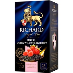 Чай                                        Richard                                        Royal Goji & Wild Strawberry 25 пак.*1,7 гр.черный (12) 102181