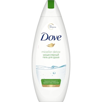 Гель для душа мицеллярный Dove (Дав) Детокс-уход, 250 мл