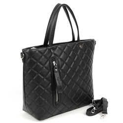 Женская стеганная сумка с ручками из эко кожи А9956 Блек