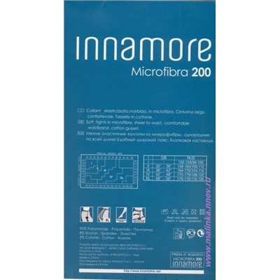 Колготки теплые, Innamore, Microfibra 200  XL-XXL оптом