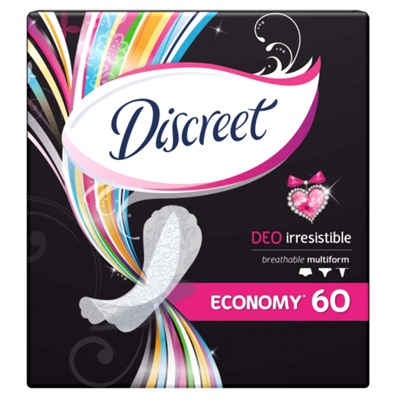 Прокладки ежедневные Discreet (Дискрит) Deo Irresistible Multiform 60 шт