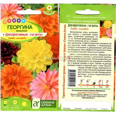 Георгина Декоративные гиганты 0,2г (110см)