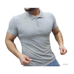 Мужская футболка поло серая V107