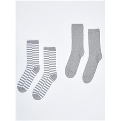 набор носков для мужчин серый графичный принт