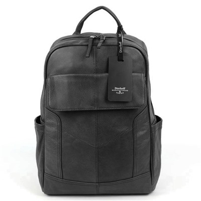 Мужской кожаный рюкзак Dierhoff DF-8226 Блек