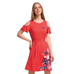CLE LDR29-765/2 Платье жен.(Тропики), красный, Таблица размеров на женскую одежду «ЭЙС», «ТЕТ-а-ТЕТ» и «CLEVER WEAR» из трикотажа, Таблица размеров на женскую обувь