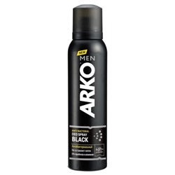 Дезодорант-спрей антибактериальный мужской Arko (Арко) Men Black, 150 мл