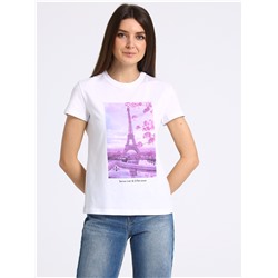 футболка 1ЖДФК3350001; белый / Фиолетовая башня