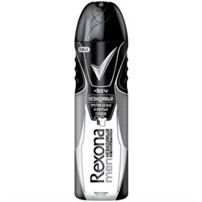 Антиперспирант спрей Rexona Men (Рексона) Невидимый на черном и белом, 150 мл