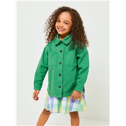 Куртка джинсовая детская для девочек Swup зеленый