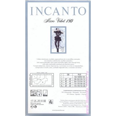 Колготки теплые, Incanto, Microvelvet 180 оптом