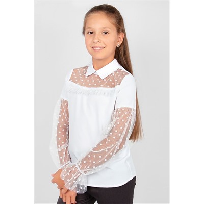 Блузка для девочки белый №Н-0201