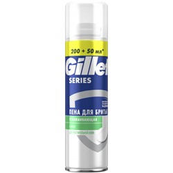 Пена для бритья успокаивающая для чувствительной кожи Gillette (Жиллет) Sensitive с Алоэ, 250 мл